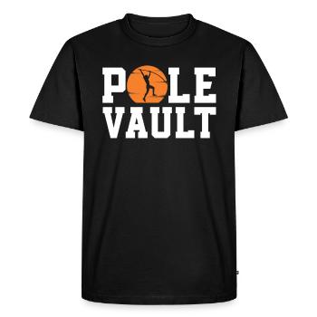 Paul Vault Athletics Pole Vault - Men's Premium Organic T-Shirt - black - Front - Nico (187cm)