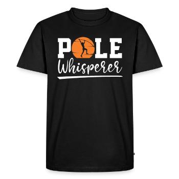 Pole Whisperer Pole Vault Pole Jumping - Men's Premium Organic T-Shirt - black - Front - Nico (187cm)
