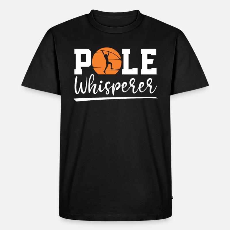 Stabflüsterer Stabhochsprung Stabspringen - Männer Premium Bio T-Shirt - Schwarz