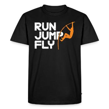 Run Jump Fly Pole Jumping Track - T-shirt Premium bio Homme - noir - Devant - Nico (187cm)