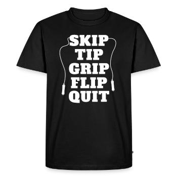 Skip Tip Grip Flip Quit Skipping Rope Skipping Rope - Men's Premium Organic T-Shirt - black - Front - Nico (187cm)
