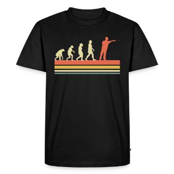 Darts Evolution Joueur de fléchettes Lance des fléchettes - T-shirt Premium bio Homme - noir - Devant - Nico (187cm)