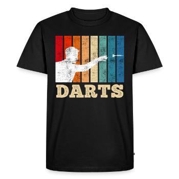Joueurs de fléchettes fléchettes fléchettes fléchettes - T-shirt Premium bio Homme - noir - Devant - Nico (187cm)