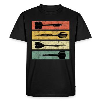 Dart Arrows Dart Accessories Darts - Men's Premium Organic T-Shirt - black - Front - Nico (187cm)