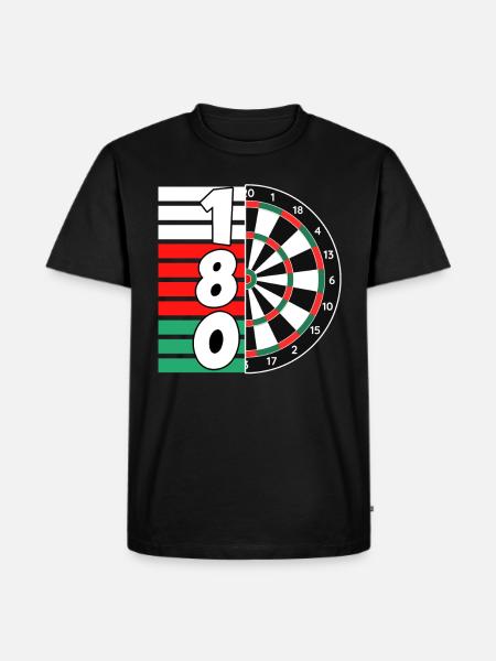 Dart Dart 180 Point 180 Dart - Herre Premium økologisk T-shirt - sort