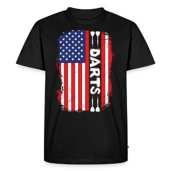 Fléchettes Fléchettes Drapeau des États-Unis - T-shirt Premium bio Homme - noir - Devant - Nico (187cm)