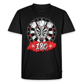 Fléchettes 180 fléchettes 180 en fléchettes - T-shirt Premium bio Homme - noir - Devant - Nico (187cm)