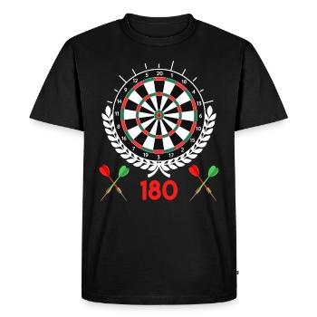 Fléchettes 180 fléchettes 180 en fléchettes - T-shirt Premium bio Homme - noir - Devant - Nico (187cm)