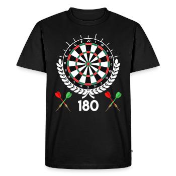 Fléchettes 180 fléchettes 180 en fléchettes - T-shirt Premium bio Homme - noir - Devant - Nico (187cm)