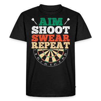 Dart Sayings Darts Darts Dartboard Dart - Men's Premium Organic T-Shirt - black - Front - Nico (187cm)