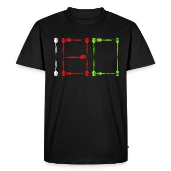 Fléchettes 180 Fléchettes 180 en Fléchettes - T-shirt Premium bio Homme - noir - Devant - Nico (187cm)