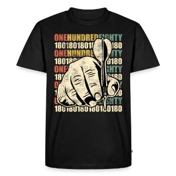 Fléchettes 180 Fléchettes 180 à Fléchettes - T-shirt Premium bio Homme - noir - Devant - Nico (187cm)
