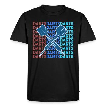 Fléchettes Jouer Fléchettes Flèches Fléchettes Vol Fléchettes - T-shirt Premium bio Homme - noir - Devant - Nico (187cm)
