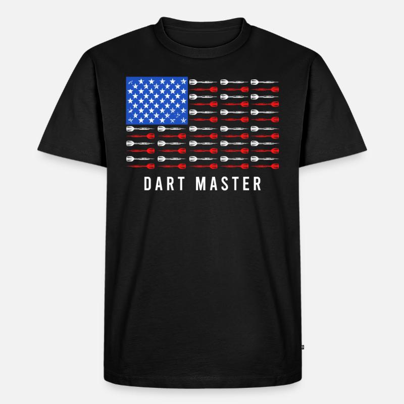 Dart Master USA Darts Pfeile - Männer Premium Bio T-Shirt - Schwarz