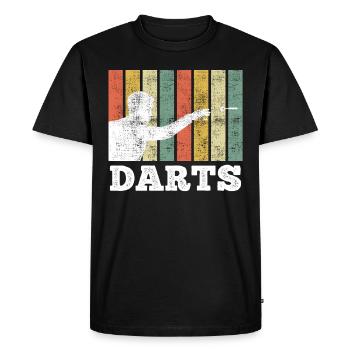 Joueurs de fléchettes fléchettes fléchettes fléchettes - T-shirt Premium bio Homme - noir - Devant - Nico (187cm)