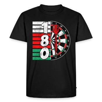 Fléchettes Dartboard 180 Points 180 Dart - T-shirt Premium bio Homme - noir - Devant - Nico (187cm)