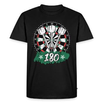 Fléchettes 180 fléchettes 180 en fléchettes - T-shirt Premium bio Homme - noir - Devant - Nico (187cm)