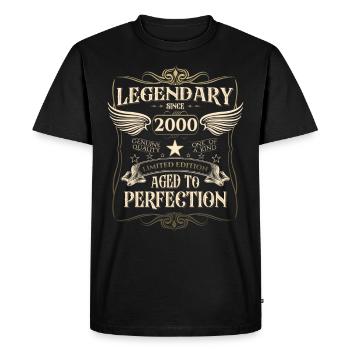 Légendaire depuis 2000 22ème cadeau d’anniversaire Génial - T-shirt Premium bio Homme - noir - Devant - Nico (187cm)
