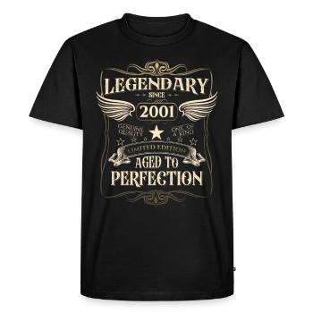 Légendaire depuis 2001 21ème cadeau d’anniversaire Génial - T-shirt Premium bio Homme - noir - Devant - Nico (187cm)