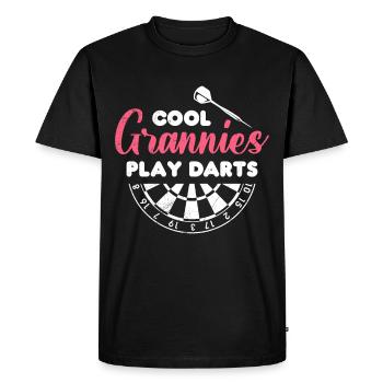 Cool Grandmas Play Darts Women Darts Accessories Darts - Men's Premium Organic T-Shirt - black - Front - Nico (187cm)
