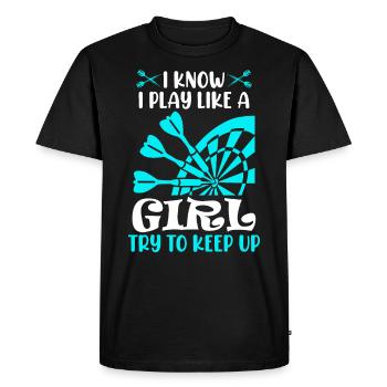 Filles Fléchettes Femmes Fléchettes Fléchettes Fléchettes Fléchettes - T-shirt Premium bio Homme - noir - Devant - Nico (187cm)