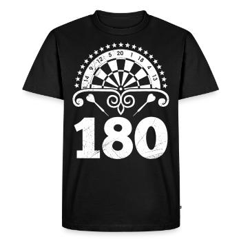 Fléchettes 180 Fléchettes Fléchettes Flèche 180 Fléchettes - T-shirt Premium bio Homme - noir - Devant - Nico (187cm)