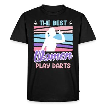 Grandes femmes Fléchettes Dames Fléchettes Accessoires Fléchettes - T-shirt Premium bio Homme - noir - Devant - Nico (187cm)