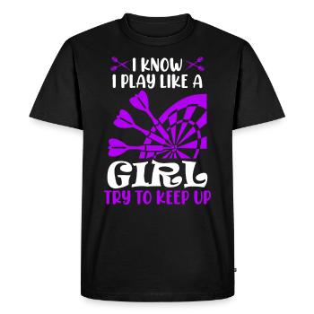 Filles Fléchettes Femmes Fléchettes Fléchettes Fléchettes Fléchettes - T-shirt Premium bio Homme - noir - Devant - Nico (187cm)