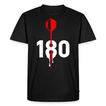 Dart 180 Darts Dart Score 180 Dart - T-shirt Premium bio Homme - noir - Devant - Nico (187cm)