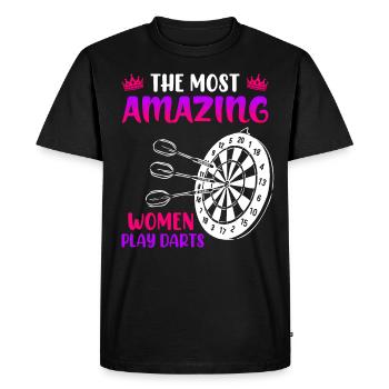 Women Darts Women Darts Arrows Accessories Darts - Men's Premium Organic T-Shirt - black - Front - Nico (187cm)
