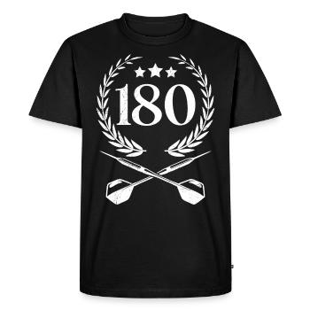 180 en fléchettes 180 fléchettes Fléchettes Vol 180 Fléchettes - T-shirt Premium bio Homme - noir - Devant - Nico (187cm)