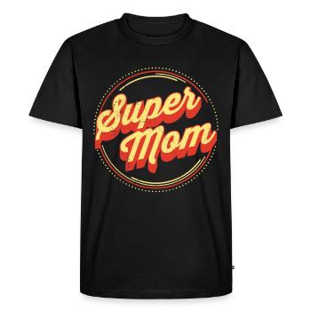 Super Maman - Famille Mère Enfants Super Maman - T-shirt Premium bio Homme - noir - Devant - Nico (187cm)