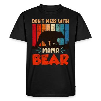 Mama Bear Family Children Daughter Son Mama - Men's Premium Organic T-Shirt - black - Front - Nico (187cm)