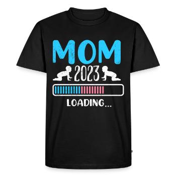 Mom 2023 loading Mother Pregnancy Mom - Men's Premium Organic T-Shirt - black - Front - Nico (187cm)