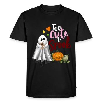 Trop mignon pour effrayer le fantôme blanc - T-shirt Premium bio Homme - noir - Devant - Nico (187cm)