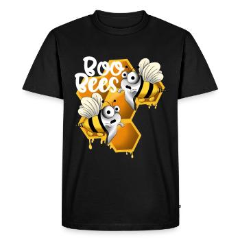 Boo bees with honeycomb white - Men's Premium Organic T-Shirt - black - Front - Nico (187cm)