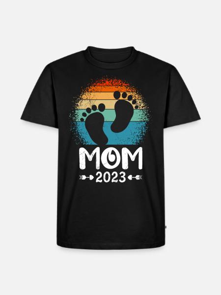 Mor 2023 Mor bliver gravid Graviditet - Herre Premium økologisk T-shirt - sort
