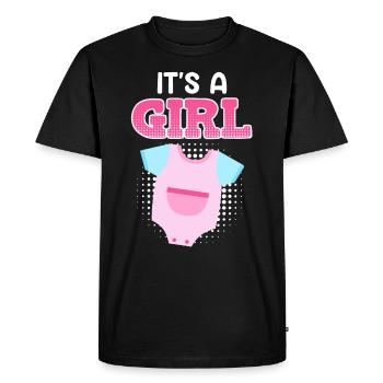 Fille Maman Enceinte de Fille Maman - T-shirt Premium bio Homme - noir - Devant - Nico (187cm)