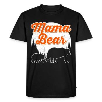 Mama Bear Family Children Daughter Son Mama - Men's Premium Organic T-Shirt - black - Front - Nico (187cm)