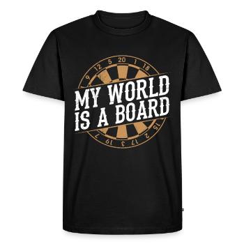 Dartboard Darts Sayings Darts Accessories Darts - Men's Premium Organic T-Shirt - black - Front - Nico (187cm)