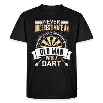 Never underestimate an old man - Men's Premium Organic T-Shirt - black - Front - Nico (187cm)