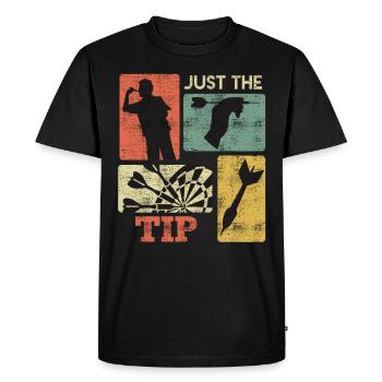 Darts Tip Just the Tip Dart Flights Dart - Men's Premium Organic T-Shirt - black - Front - Nico (187cm)