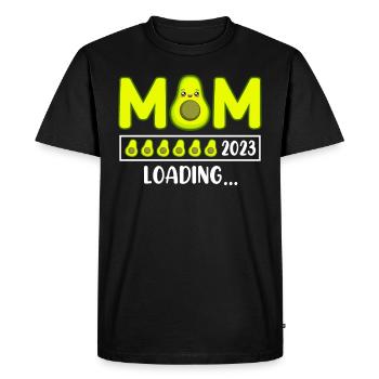 Mom 2023 Baby loading Avocado Love Mom - Men's Premium Organic T-Shirt - black - Front - Nico (187cm)