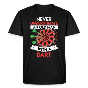 Never underestimate an old man - Men's Premium Organic T-Shirt - black - Front - Nico (187cm)