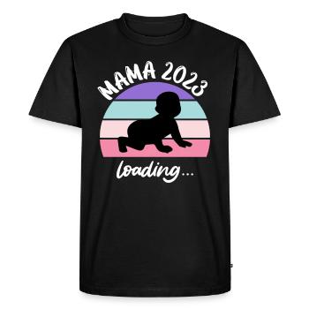 Mom 2023 Baby loading Young girls pregnant - Men's Premium Organic T-Shirt - black - Front - Nico (187cm)