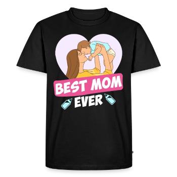 Meilleure maman de tous les temps Meilleure maman du monde Mère Enfant - T-shirt Premium bio Homme - noir - Devant - Nico (187cm)