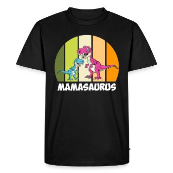 Dinosaure Mamasaurus Enfants Dino Super Mama - T-shirt Premium bio Homme - noir - Devant - Nico (187cm)