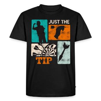 Darts Tip Just the Tip Dart Flights Dart - Men's Premium Organic T-Shirt - black - Front - Nico (187cm)