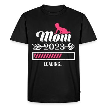 Mom 2023 loading Mother Pregnant Girl Mom - Men's Premium Organic T-Shirt - black - Front - Nico (187cm)