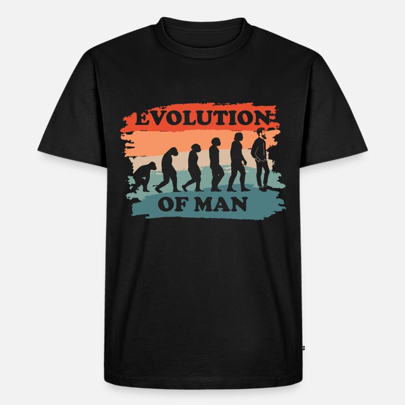 Evolution des Mannes - Männer Premium Bio T-Shirt - Schwarz